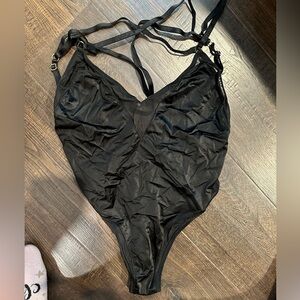 Victoria's Secret Black Lace Bodysuit